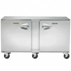 Thumbnail image #1 for Traulsen Dealer's Choice UHT60-LR-SB Two-Section Solid-Door Undercounter Reach-In Refrigerator, 60" Wide, Stainless Steel
