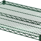 Thumbnail image #1 for ATSMFG MET MET-GS2436 ATS MFG Wire Shelf, 24" D x 36" W, 850 lb Capacity, Green Epoxy-Coated, with Sleeve Clips Case of 2