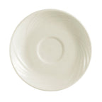 Thumbnail image #1 for CAC China Garden State GAD-55 Porcelain Saucer, 5-1/4" Round, Bone White, Embossed Case of 3 Dozen