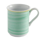 Thumbnail image #1 for G.E.T. Corona, Calypso PA1603606124 Porcelain Mug, 11 oz, Green with Yellow Edge, Handle Case of 2 Dozen