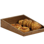 Thumbnail image #1 for Cal-Mil 23442-1012-78 Angled Walnut Tray Box, Acrylic, Hinged Front Door, 10"W x 12"D x 3"H