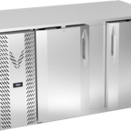 Thumbnail image #1 for Victory Refrigeration VBB58HC-S Two-Section Back Bar Refrigerator, 58"W x 30-1/8"D, Stainless Steel, 2 Solid Doors