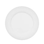 Thumbnail image #1 for CAC China Transitions TST-20 11" Porcelain Round Plate, Embossed Rim, Super White 1 Dozen
