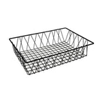 Thumbnail image #1 for G.E.T. Clipper Mill WB-954-BK Rectangular Metal Wire Pastry Basket, Black, 18 x 12 x 4 in H