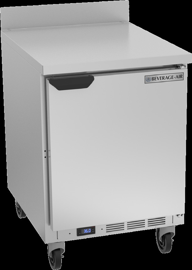 Product image #6 for Beverage-Air WTR24AHC 24-Inch One-Section Solid Door Worktop Refrigerator with 4-Inch Backsplash