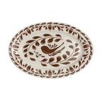 Thumbnail image #1 for Steelite International Zaba Paloma Brown A122P142 Oval China Platter with Rolled Edge, 12.25" x 9.125" 1 Dozen