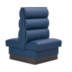 Thumbnail image #1 for ATSMFG ATS AT&S-ADD-W48-3CHHO GR6 William Deuce Booth, single, 30" long x 48" high, 3-channel Horizontal back, removable sinuous spring seat with