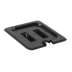 Thumbnail image #1 for Thunder Group PLPA7160CSBK 1/6 Size Slotted Food Pan Cover with Built-In Handle, Black Polycarbonate Case of 72