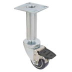 Thumbnail image #1 for 1880 Hospitality Focus Foodservice FPCF353 3-Inch Polyurethane Swivel Plate Caster Set, 2 Brakes, 200-lb Capacity Each Case of 4