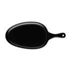 Thumbnail image #1 for CAC China MLFP-OV15-MK Oval Skillet with Handle, Matte Black, 14-5/8"L x 6-3/4"W x 1-1/8"H 1 Dozen