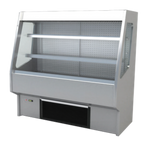 Thumbnail image #1 for RPI Industries Bandit SCRFC6060R-III Open-Air Refrigerated Display Case, 60"W x 60"H, Self-Contained Refrigeration, 2-Tier Shelves