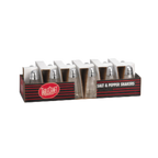 Thumbnail image #1 for TableCraft Products Cash & Carry C80-12 Glass Salt/Pepper Shaker, 1.5 oz, Chrome-Plated Top Case of 4