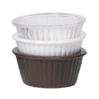 Thumbnail image #1 for G.E.T. ER-001-CL . . 1 oz Clear SAN Fluted Ramekin Dozen Case of 4 Dozen