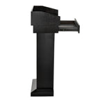 Thumbnail image #2 for Alpine Industries ADI661-012-BLK Stand-Up Podium Lectern, Floor Model, with Drawer, Wood, Black Finish