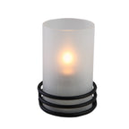 Thumbnail image #2 for Sterno Industrial Chic 85230 Three-Ring Black Metal Lamp Base, 1" H x 2-5/8" Diameter