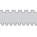 Thumbnail image #1 for JB Prince Martellato B846 A Plastic Cake Decorating Comb, 14"L, 2-Sided, Small Grooves, White