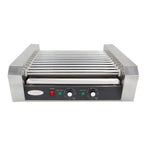 Thumbnail image #1 for Hakka Brothers Corp EasyRose HB-ET-R2-11 Commercial Hot Dog Roller Grill, 11 Rollers, Stainless Steel