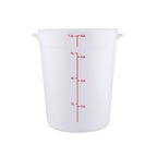 Thumbnail image #1 for CAC China FS3P-8W Commercial Food Storage Container, 8 qt, Round, Polypropylene, White Case of 12