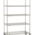 Thumbnail image #1 for Metro Super Erecta SE-2430S-80-M5 Mobile Wire Shelving Unit, 30"W x 24"D x 80"H, 900 lb. capacity per unit, 1" shelf adjustment, (5) wire shelves