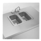 Thumbnail image #2 for Crown Verity Handwashing CV-PHS-2C Mobile Stainless Steel Sink, 2 Bowls, Cold Water