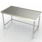 Thumbnail image #1 for AERO Manufacturing Aerospec 1TSX-30108 Stainless Steel Work Table, 108"W x 30"D x 35"H, Open Base