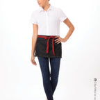 Thumbnail image #2 for Chef Works AWS01S-IBL-0 Waist Snap Apron, 12"L x 23"W, Indigo Blue, 100% Cotton, Dual Hip Pockets and Pencil Pocket