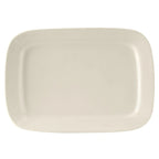 Thumbnail image #1 for Tuxton China DuraTux®© BEH-170A Rectangular Ceramic Plate, 17 x 11-3/4 x 1-1/2 in, Medium Rim, American White/Eggshell Case of 4