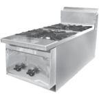 Thumbnail image #1 for Keating of Chicago MG4 30 4-Burner Gas Countertop Hotplate, Manual Controls, Stainless Steel Cabinet, 60,000 BTU