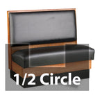Thumbnail image #1 for JustChair Manufacturing JBSB-WSS-HC-42-GR3 Half-Circle Upholstered Booth Banquette, Two Corners, Wooden Frame, 42"H
