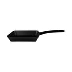 Thumbnail image #1 for G.E.T. Illogical - EGS MFP55-B Square Melamine Fry Pan Server, 5-3/8 x 1 in, 5 in Handle, Faux Cast Iron, Black Case of 6