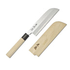 Thumbnail image #1 for Korin Inc Masamoto HMA-SKKU-210 Kamagata Usuba Knife, 8-1/4", Right-Handed, Single-Sided Carbon Steel Blade, Forged, Wood Handle