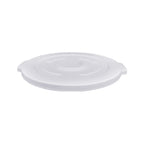 Thumbnail image #1 for CAC China IBSC-10LD 10-Gallon White Plastic Trash Can Lid Case of 24