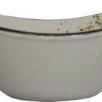 Thumbnail image #2 for International Tableware Splash™ SH-922-CR ™ 12 oz Oval Stoneware Pasta Bowl, Crème with Dark Brown Trim Case of 2 Dozen