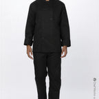 Thumbnail image #1 for Chef Works Re: Collection REPBN01-BLK-2XL Lightweight Unisex Chef Pants, Black, Solid, Poly/Cotton, 2XL