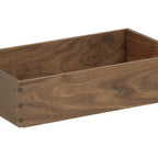 Thumbnail image #1 for Cal-Mil 23106-12206-78 Serving Tray, Walnut, 12"W x 20"D x 6"H, Fits Black Metal Riser Frames