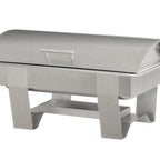 Thumbnail image #1 for Cal-Mil 28520-55 Rectangular Stainless Steel Chafer with Stackable Soft-Close Lid, 23" x 14.75" x 12.5"H