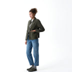 Thumbnail image #1 for Chef Works CEL01W-OLI-L Women's Olive Cotton Long-Sleeve Utility Chore Coat, Large