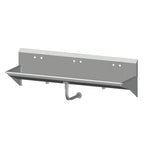Thumbnail image #1 for SPG International Universal Stainless MSHS-6 Multi-Station Wall-Mounted Hand Sink, 72" x 20", 10" Deep Bowl, Faucet Included