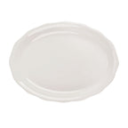 Thumbnail image #1 for CAC China Seville SC-14 Oval Ceramic Platter, 12-5/8" x 9-1/4", Scallop Edge 1 Dozen