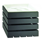 Thumbnail image #1 for Cal-Mil Midnight Bamboo 3332-10-96 Square Bamboo Crate Riser/Basket, Black, 12"W x 12"D x 10"H, Reversible