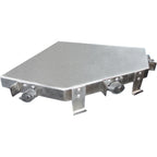 Thumbnail image #1 for IMC/Teddy USHC Corner Utility Shelf, 16" x 16" x 8", 18-Gauge 300 Series Stainless Steel, 3 Mop Holders, 2 Rag Hooks