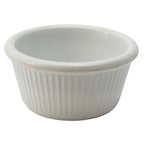 Thumbnail image #1 for Alegacy Foodservice Products RFM3WH 3 oz White Melamine Fluted Ramekin Case of 24