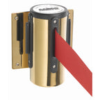 Thumbnail image #1 for AARCO Products Form-A-Line WM-10BRD Wall-Mounted Retractable Belt, Brass Casing, 10' Red Belt