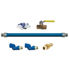 Thumbnail image #1 for Dormont Manufacturing Dormont Blue Hose 1675KITB2S36 Moveable Gas Connector Kit, 3/4" x 36", Stainless Steel Braid, Quick Disconnect, Restraining