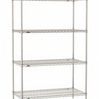 Thumbnail image #1 for Metro Super Erecta SE-2424S-74-S4 Stationary Starter Wire Shelving Unit, 24"W x 24"D x 74"H, 800 lb. capacity per shelf, 2000 lb. capacity per unit