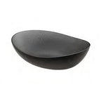 Thumbnail image #1 for G.E.T. Emerge ERG200 . . Extra-Large Oval Melamine Bowl, 128-1/2 oz., 13.7"L x 10.6"W, Stone Grey & Black Case of 12