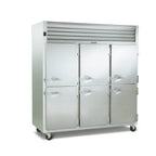 Thumbnail image #1 for Traulsen Spec-Line RHT332NUT-HHS 3-Section Reach-In Refrigerator, 69.5 cu. ft., Solid Narrow Half-Hinged Doors, Top-Mounted Self-Contained Refriger
