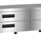 Thumbnail image #2 for Hoshizaki Steelheart CR110B-L Two-Section Refrigerated Equipment Stand, 4 Drawers, Stainless Steel, Self-Contained, 110-1/2 Inch