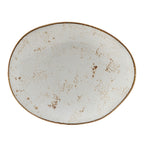 Thumbnail image #1 for Tuxton China Artisan Geode GGA-651 Porcelain Ellipse Plate, 10 x 8-1/4 x 1-3/4 in, Agave 1 Dozen