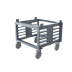 Thumbnail image #1 for Cadco OST-195-CS Full-Size Mobile Aluminum Oven Stand, Short, Open Base with Pan Rack Slides
